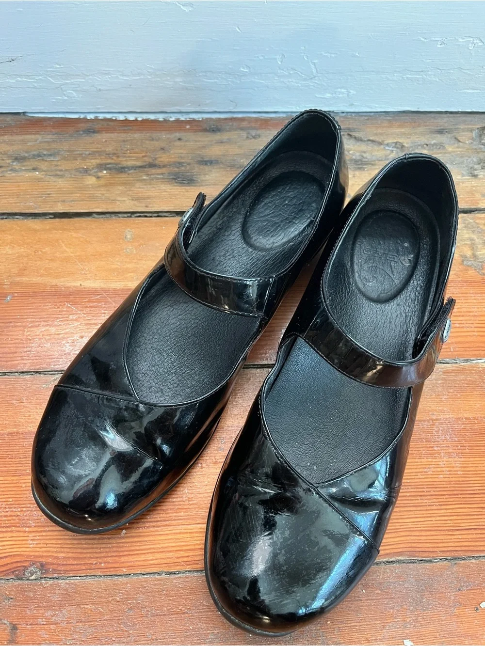 Dansko Black Patent Mary Jane Flats